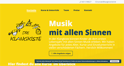 Desktop Screenshot of klangkiste-kiel.de